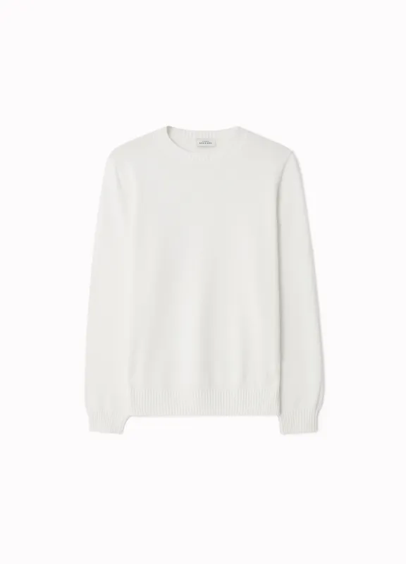 Ben Crewneck Sweater - Ecru made by Berg & Berg