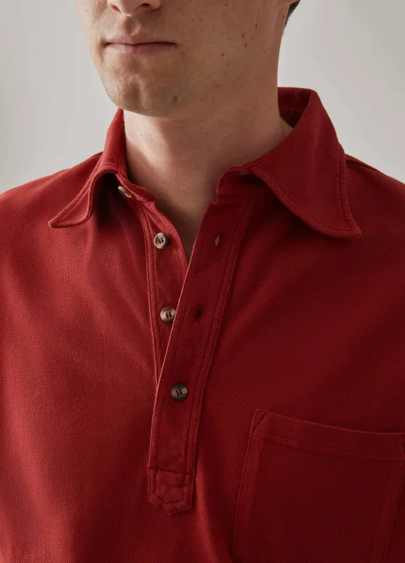 Teddy Long Sleeve Polo Shirt - Deep Red sold by Berg & Berg