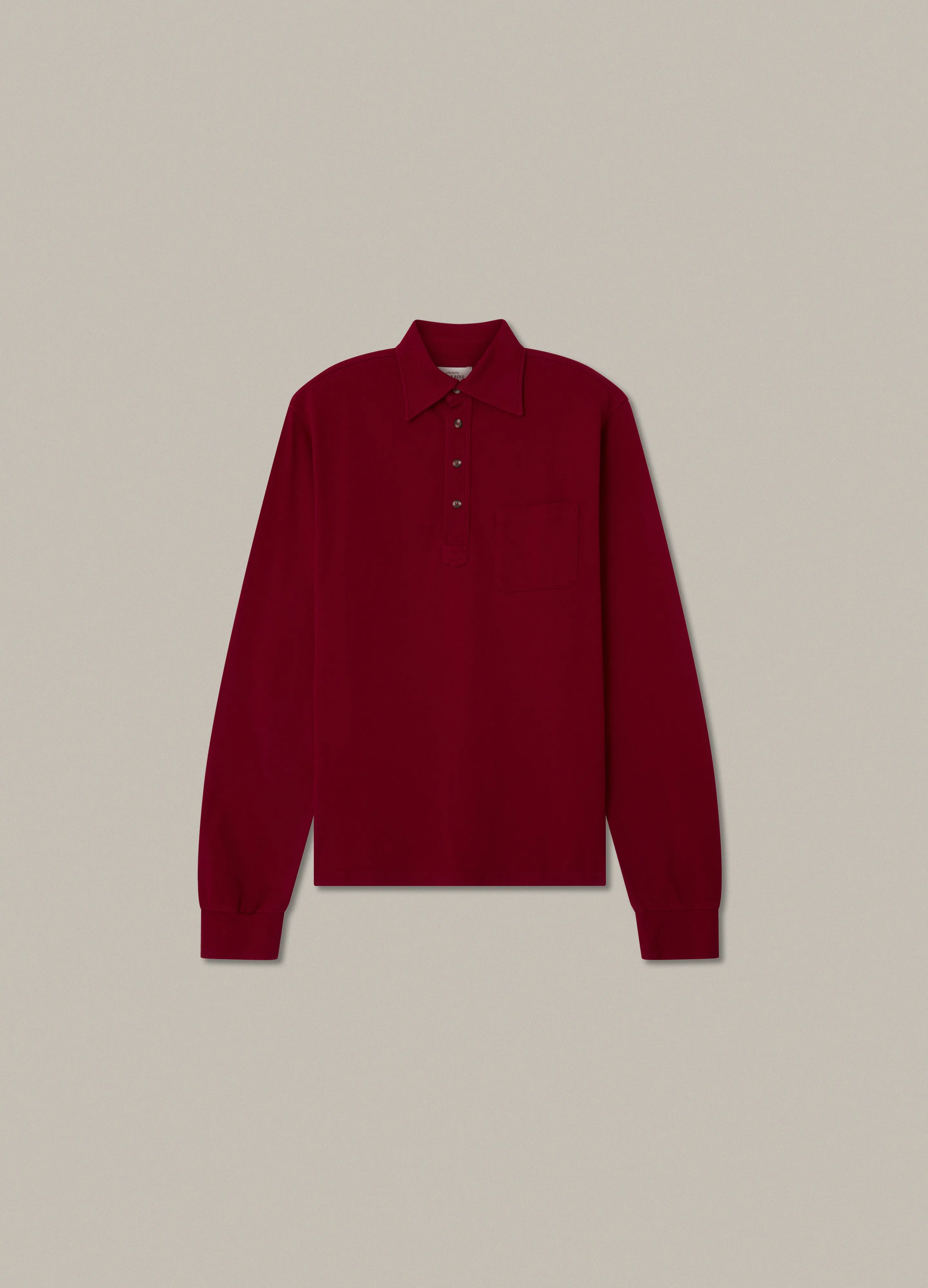 Teddy Long Sleeve Polo Shirt - Deep Red sold by Berg & Berg product image thumbnail 2