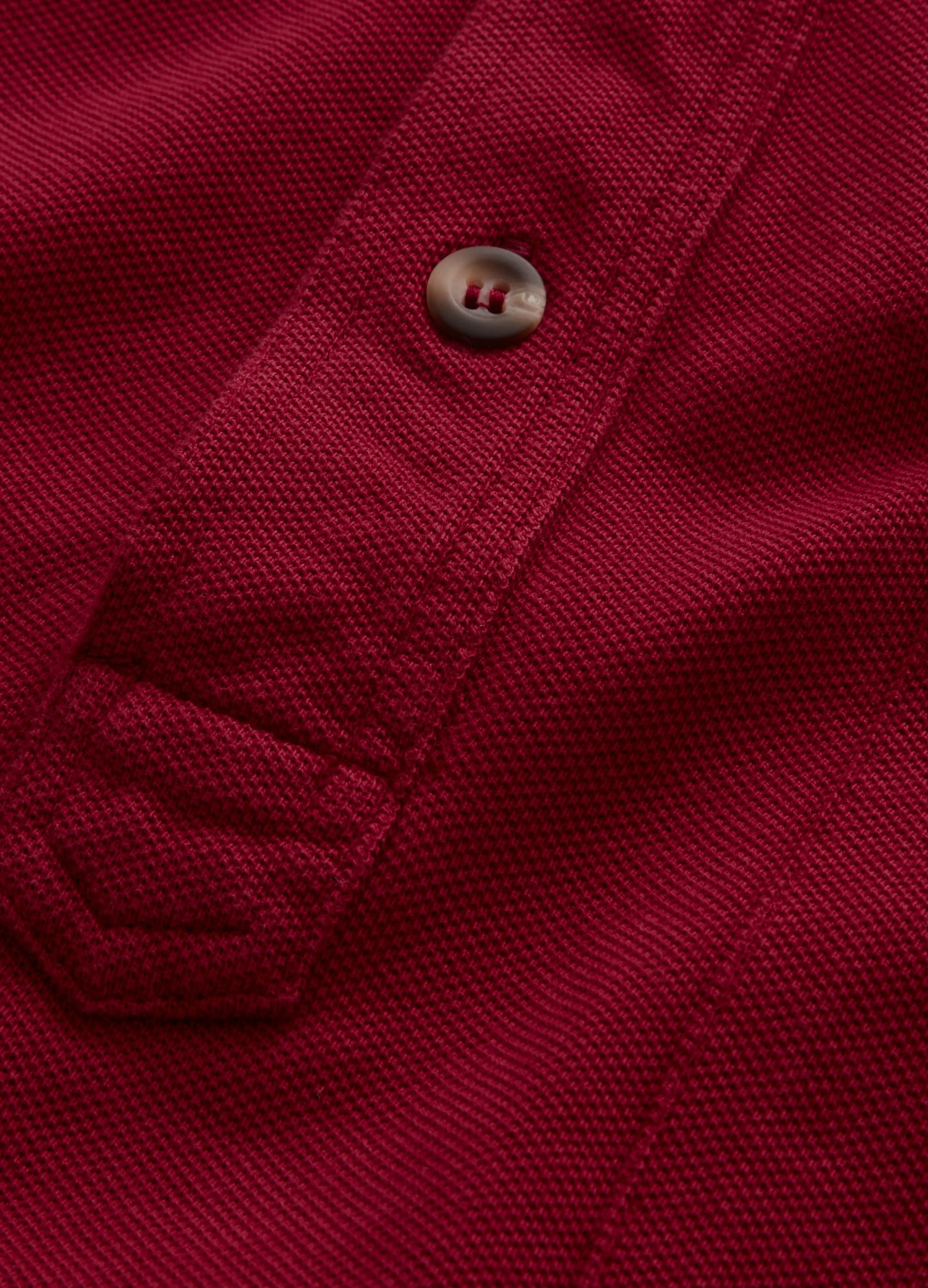 Teddy Long Sleeve Polo Shirt - Deep Red sold by Berg & Berg product image thumbnail 3