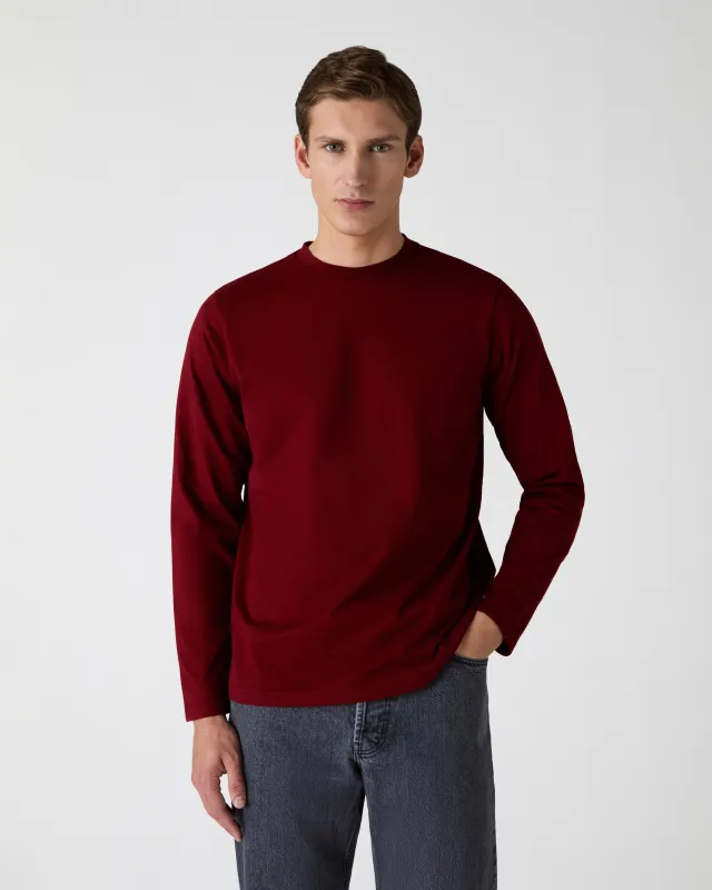 Tony Long Sleeve T-Shirt - Deep Red sold by Berg & Berg