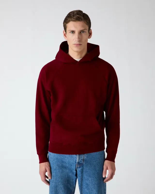 Torbjörn Raglan Hoodie - Deep Red sold by Berg & Berg