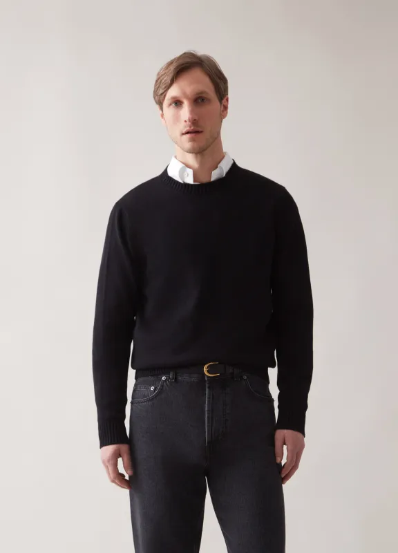 Bert Crewneck Sweater - Black made by Berg & Berg