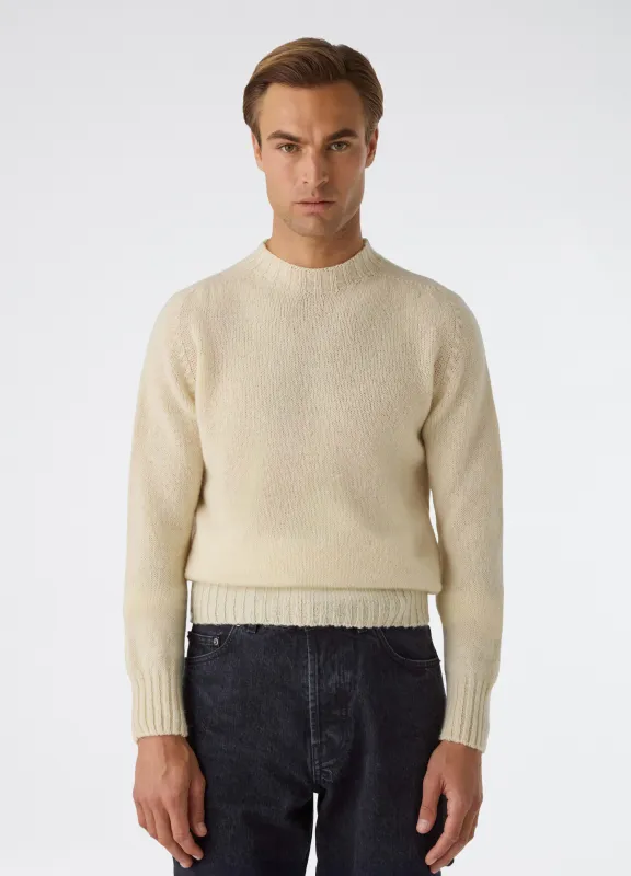Birger Shaggy Crew Neck - Ecru made by Berg & Berg