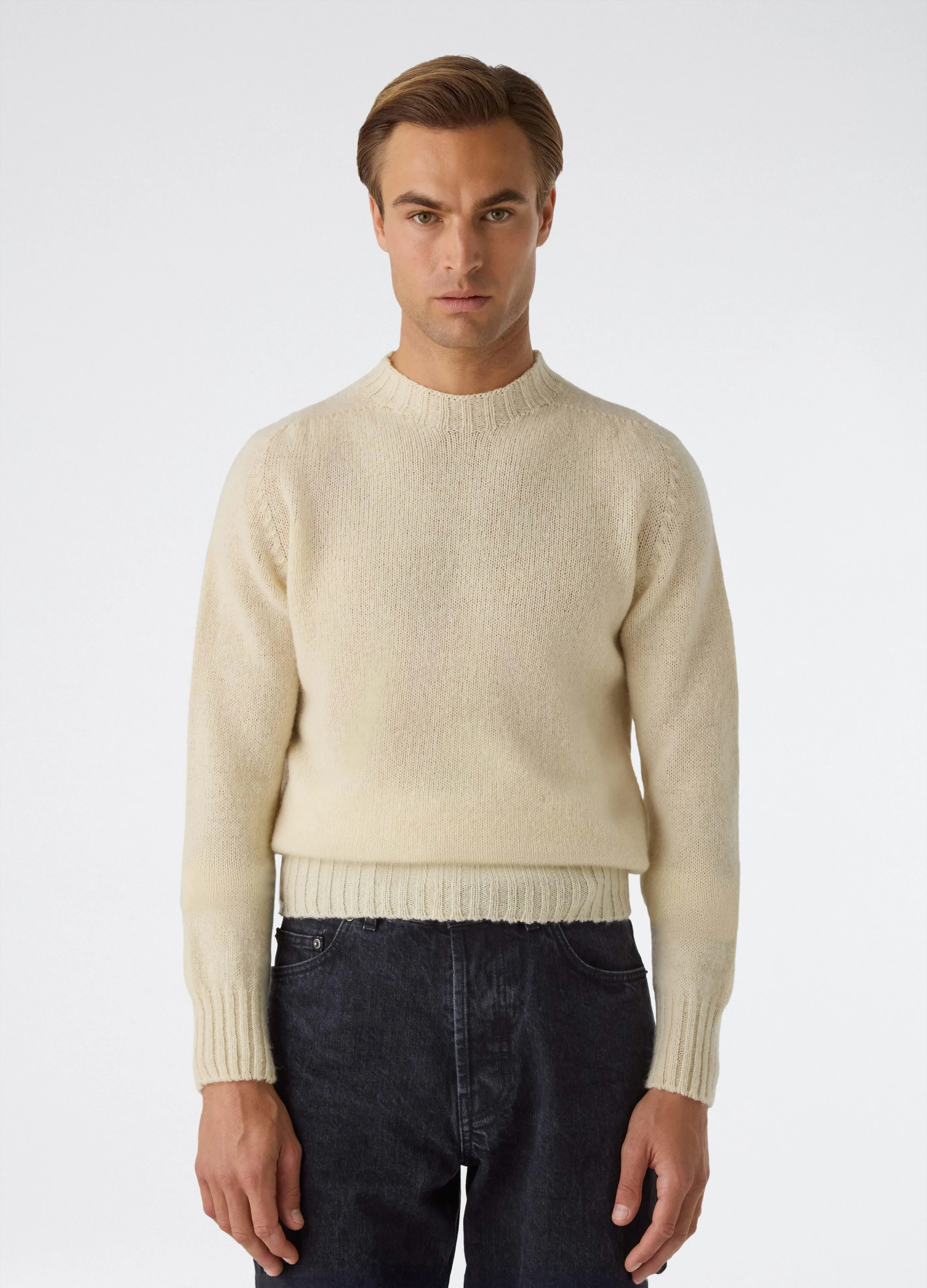 Birger Shaggy Crew Neck - Ecru sold by Berg & Berg