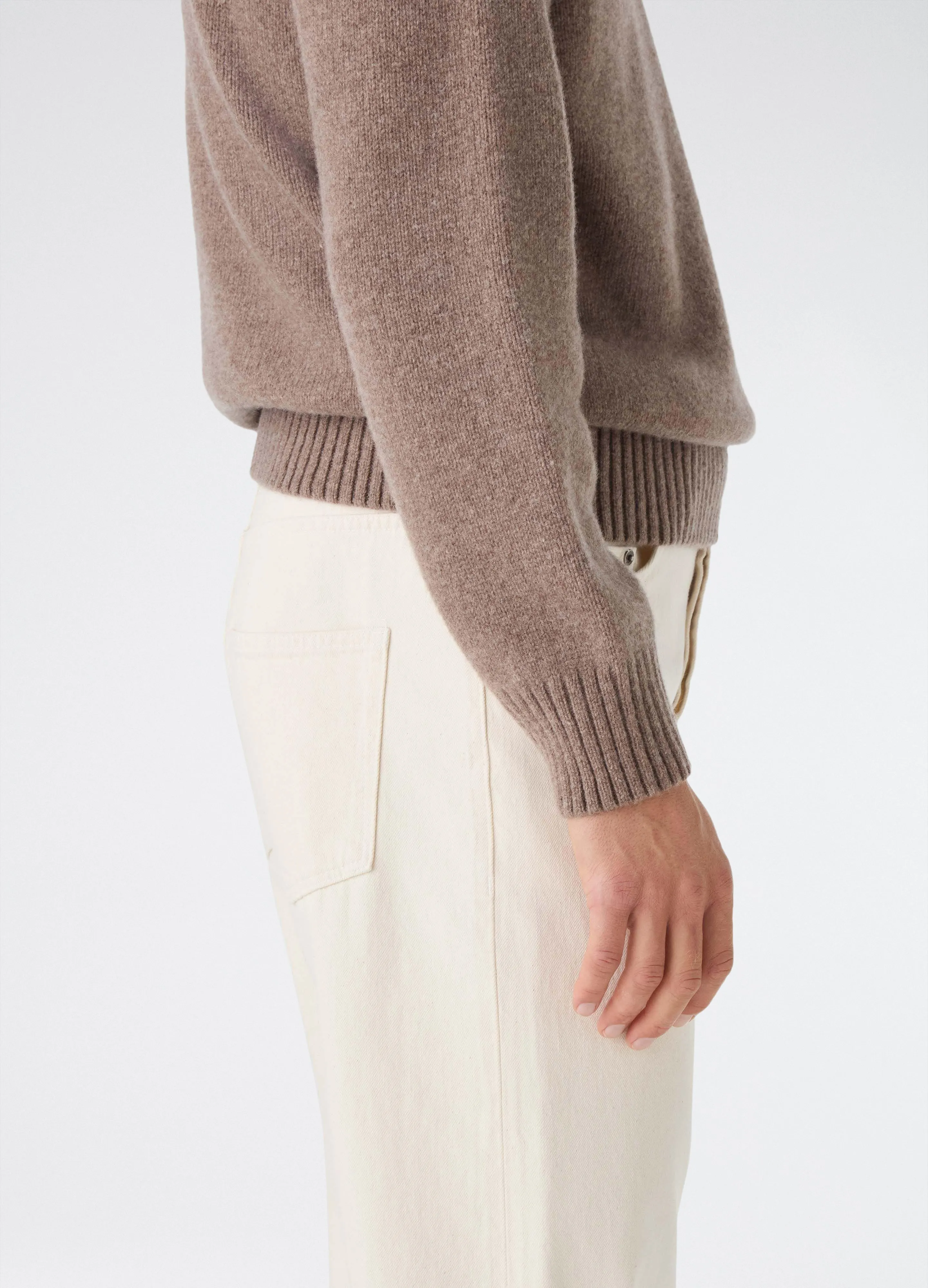 Bruno Wool/Cashmere Polo - Taupe sold by Berg & Berg product image thumbnail 4