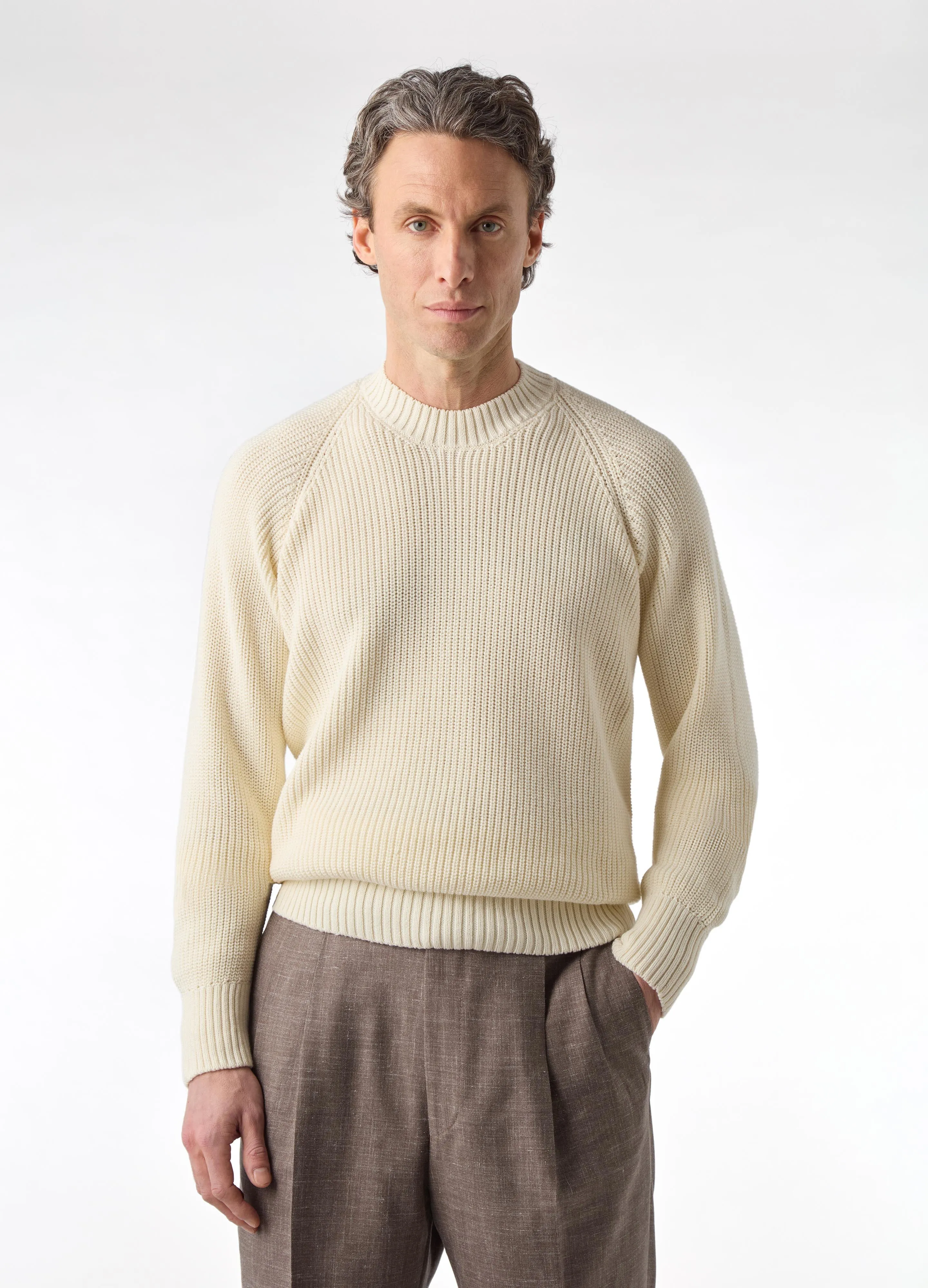 Bengt Raglan Sweater - Off White sold by Berg & Berg