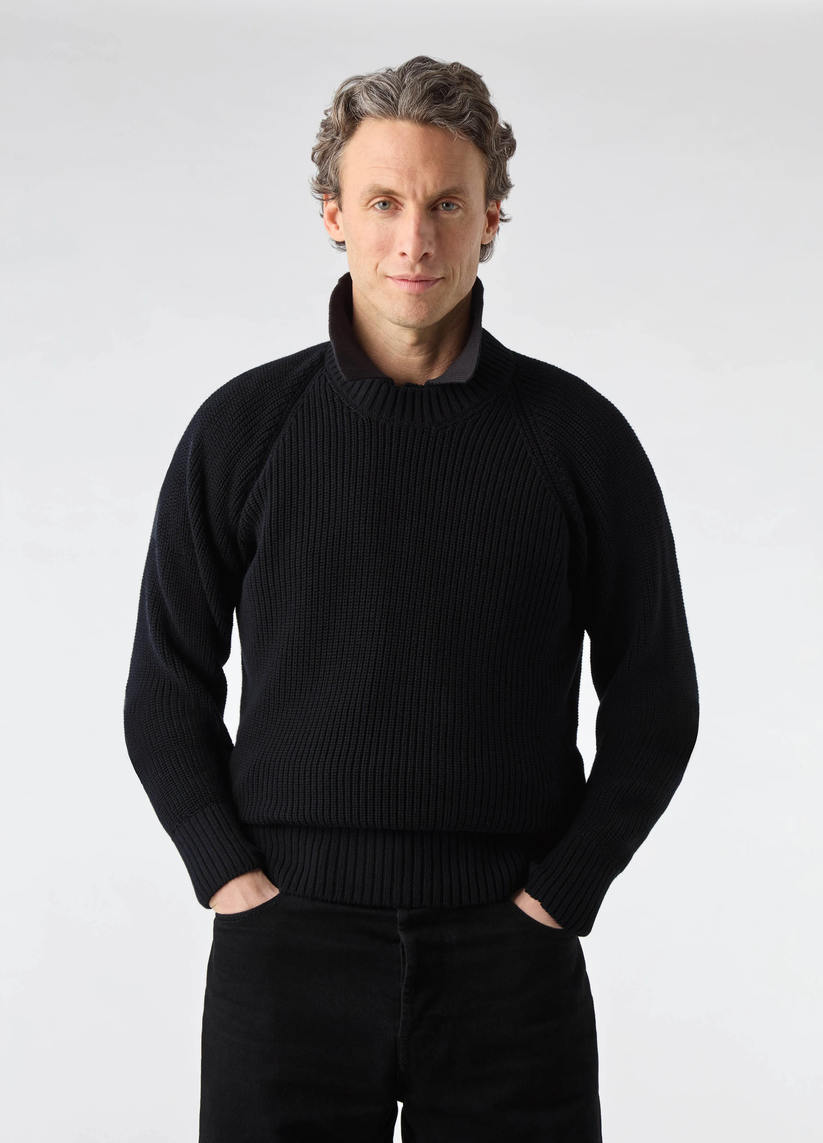 Bengt Raglan Sweater - Black sold by Berg & Berg