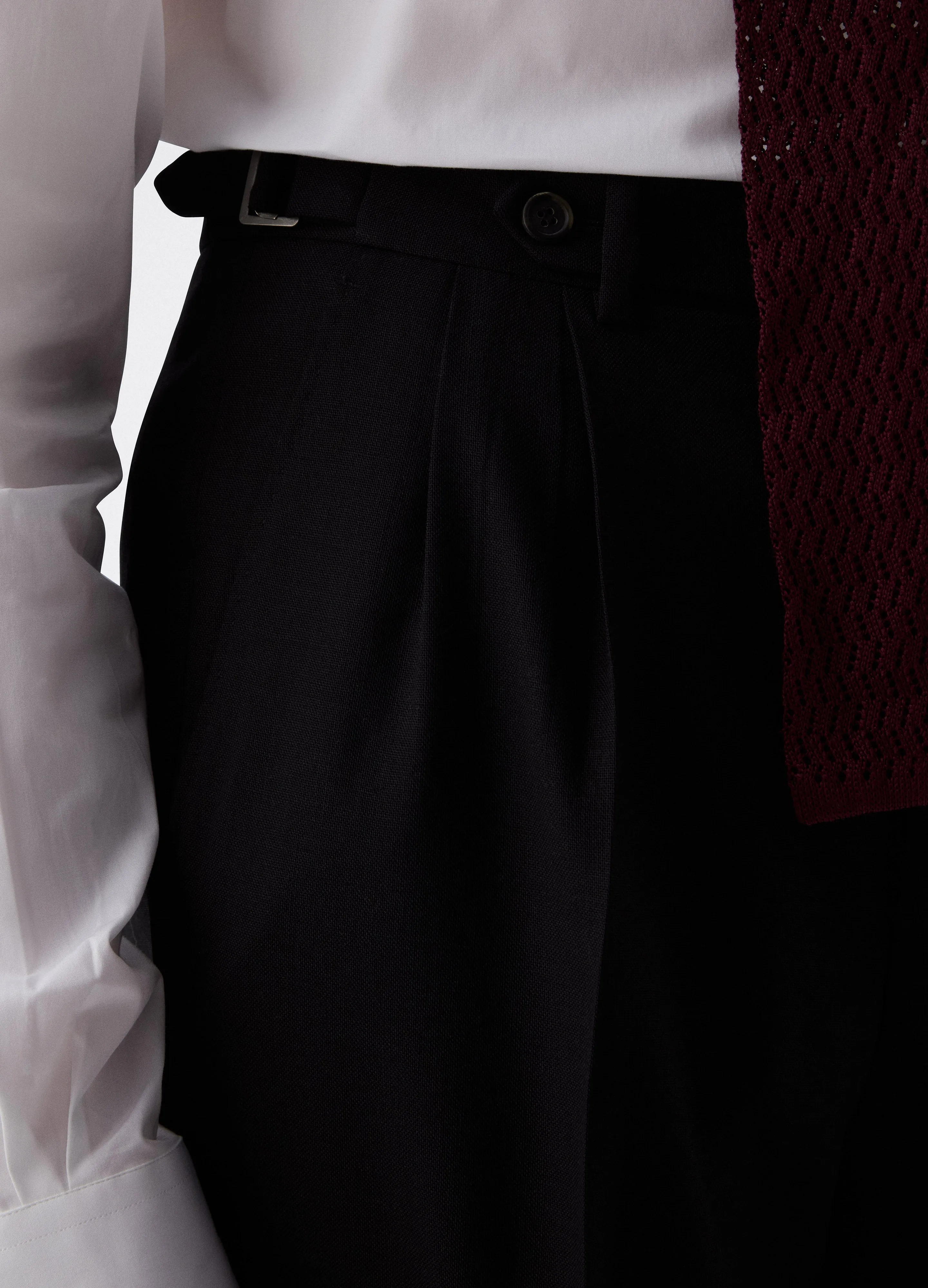 August High Twist Wool Trousers - Black sold by Berg & Berg product image thumbnail 2