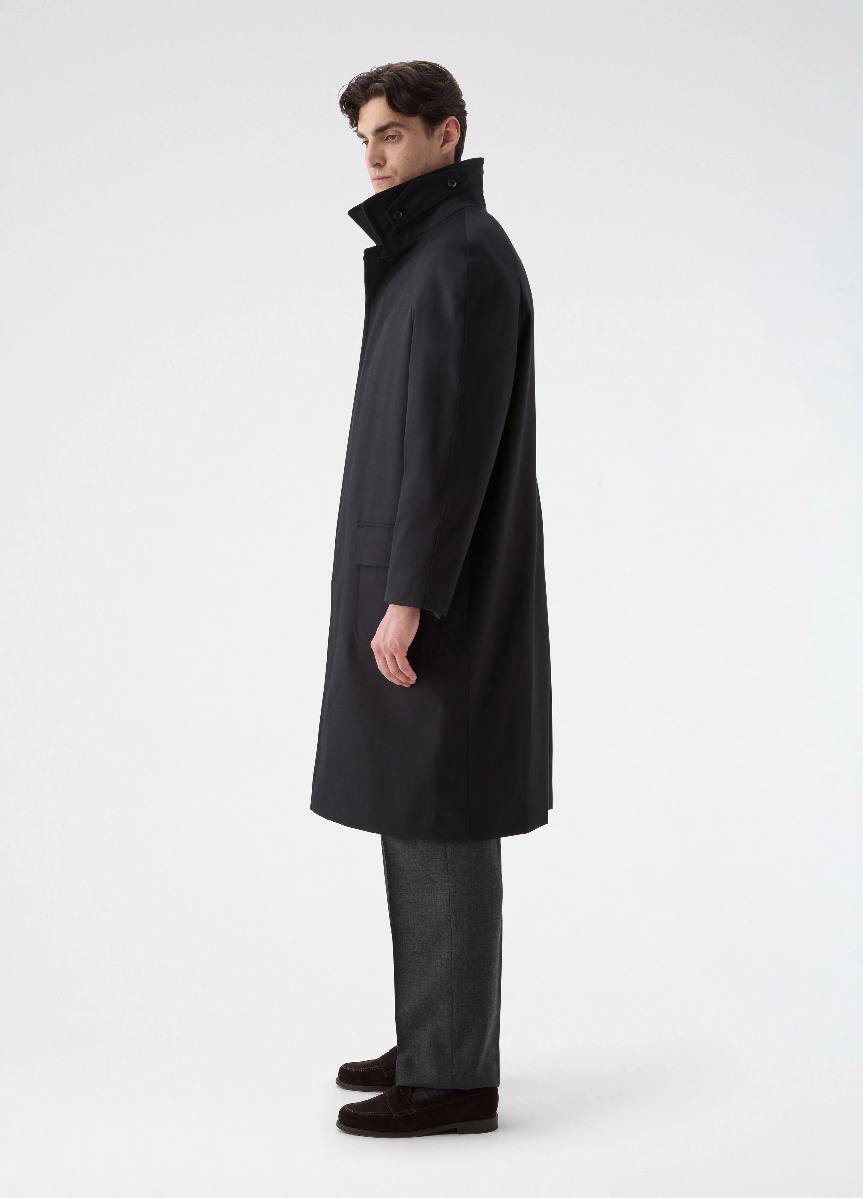 Nelson Raglan Coat - Navy sold by Berg & Berg product image thumbnail 4