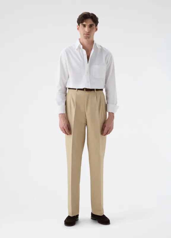 Antonello Cotton Trousers - Tan sold by Berg & Berg