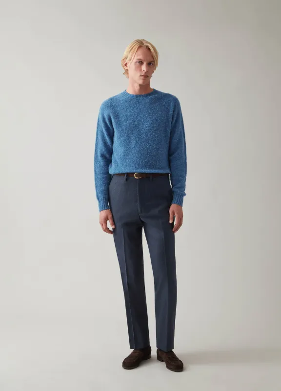 Alf Flannel Trousers - Air Force Blue sold by Berg & Berg