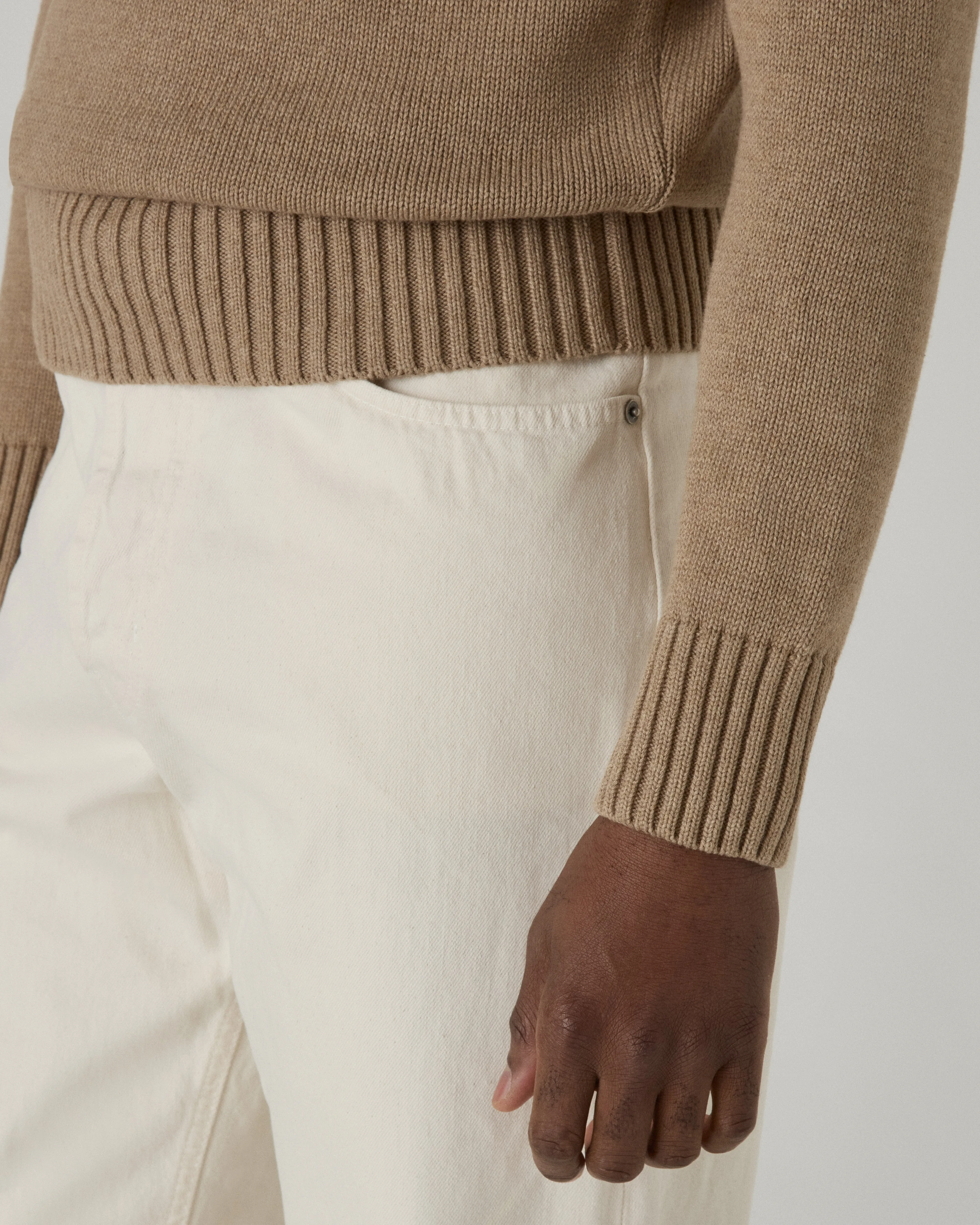 Ben Cotton Crew Neck - Hazel Brown sold by Berg & Berg product image thumbnail 3