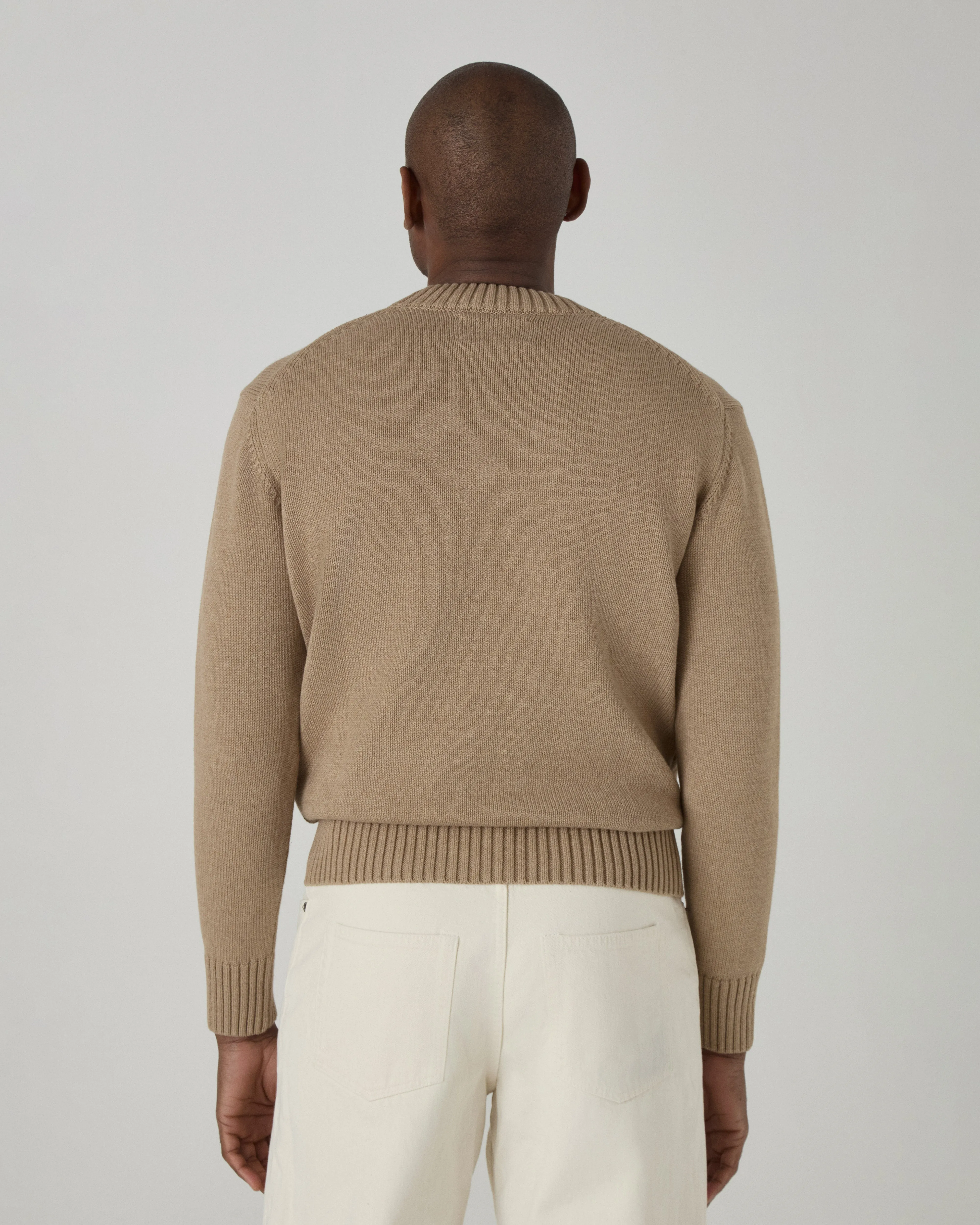 Ben Cotton Crew Neck - Hazel Brown sold by Berg & Berg product image thumbnail 4