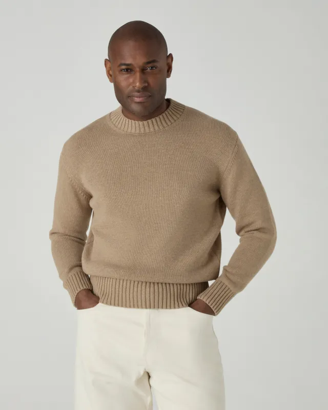 Ben Cotton Crew Neck - Hazel Brown made by Berg & Berg