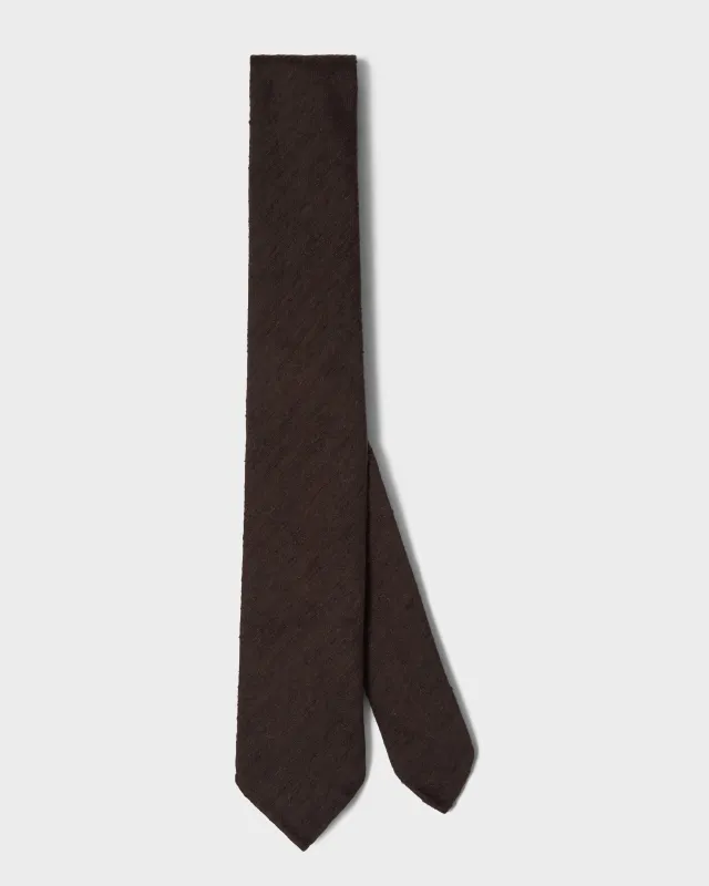 Shantung Silk Tie - Brown made by Berg & Berg