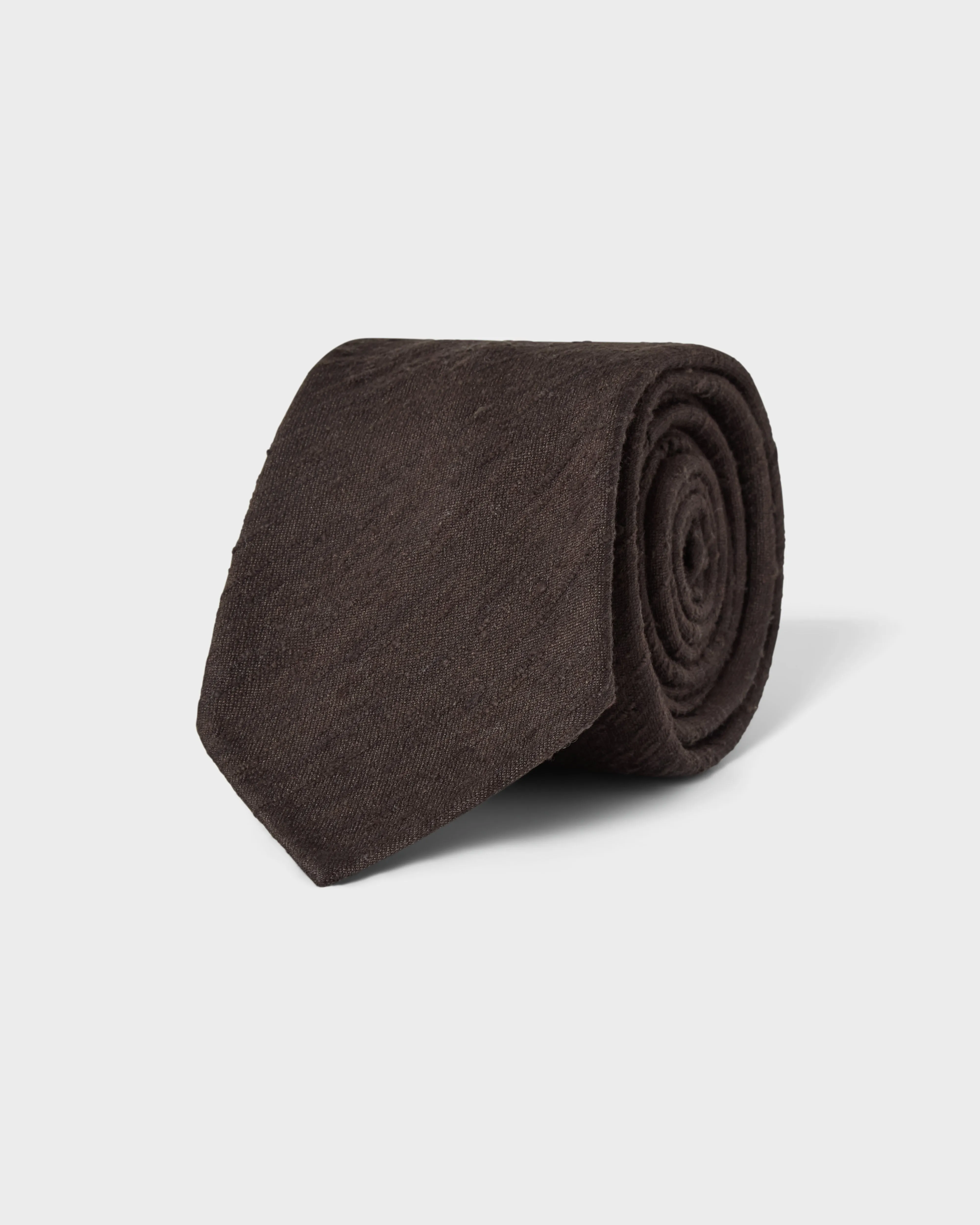 Shantung Silk Tie - Brown sold by Berg & Berg product image thumbnail 2