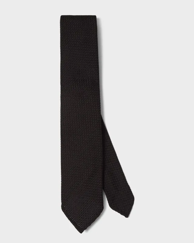 Grenadine Silk Tie - Black made by Berg & Berg