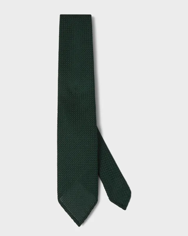 Grenadine Silk Tie - Bottle Green made by Berg & Berg