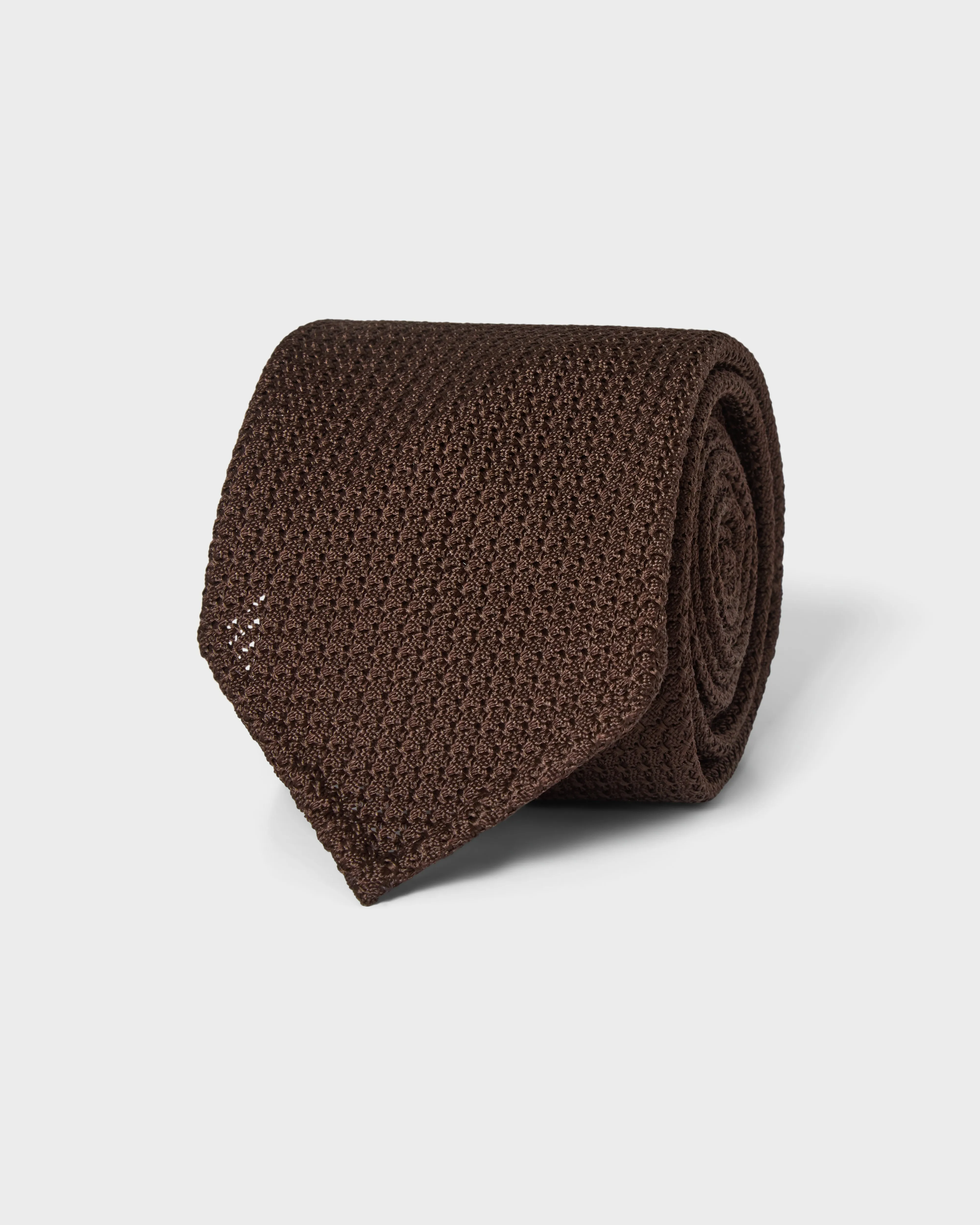 Grenadine Silk Tie - Brown sold by Berg & Berg product image thumbnail 2