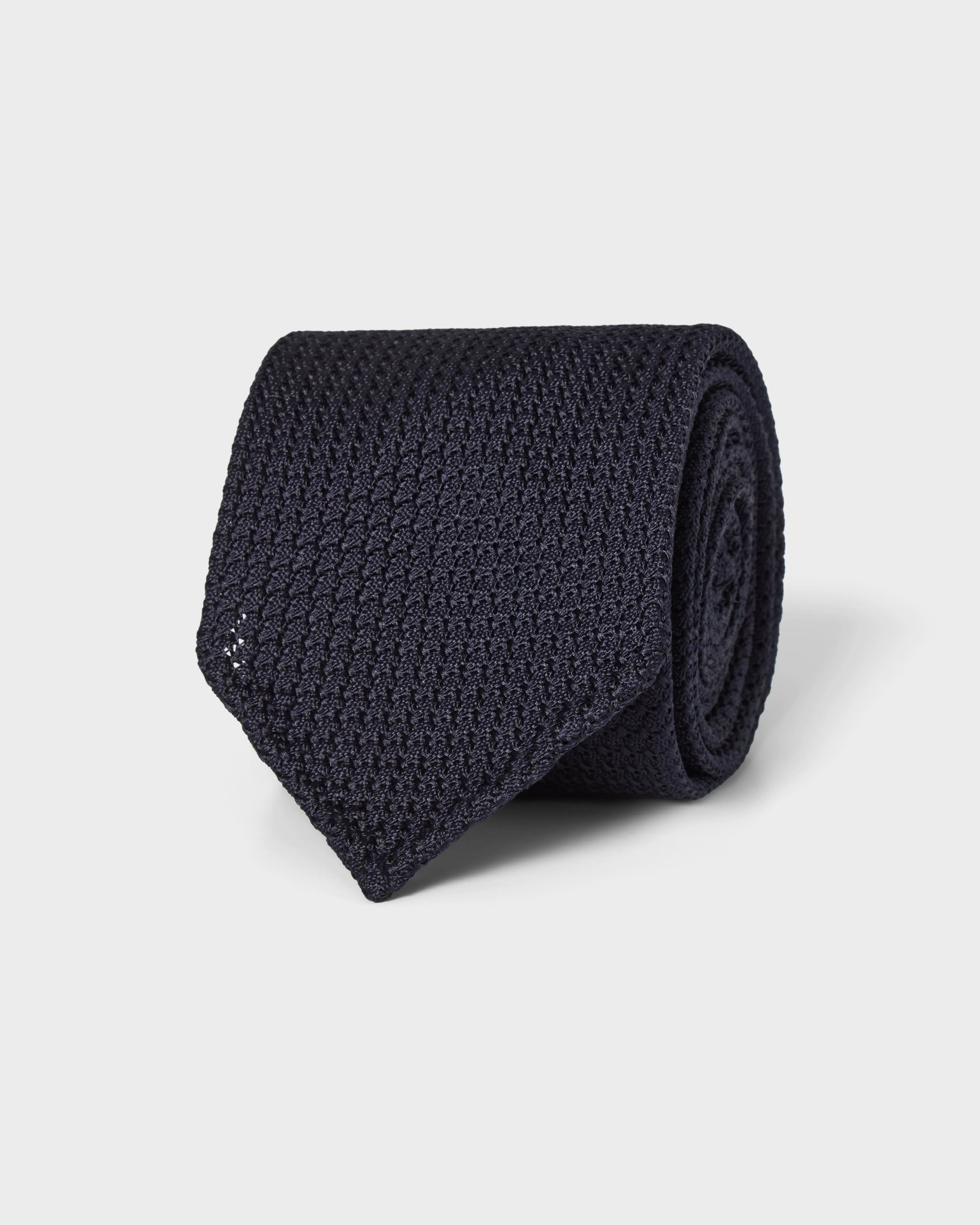 Grenadine Silk Tie - Navy sold by Berg & Berg product image thumbnail 2