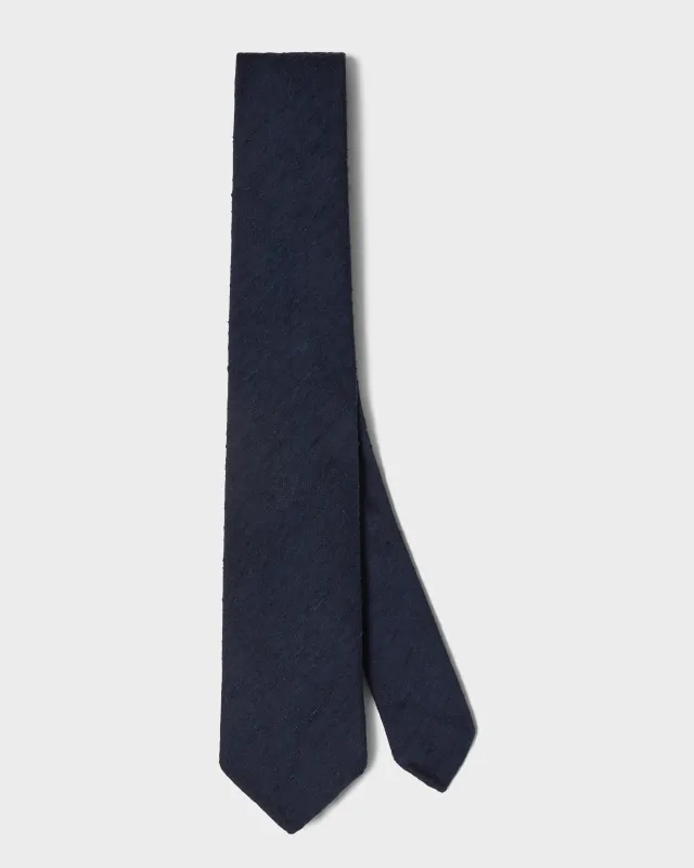 Shantung Silk Tie - Navy made by Berg & Berg