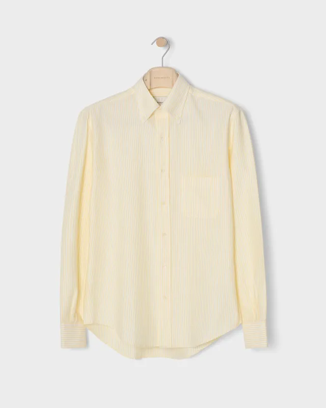 Ferdinand Oxford Button Down Shirt - White/Lemon made by Berg & Berg