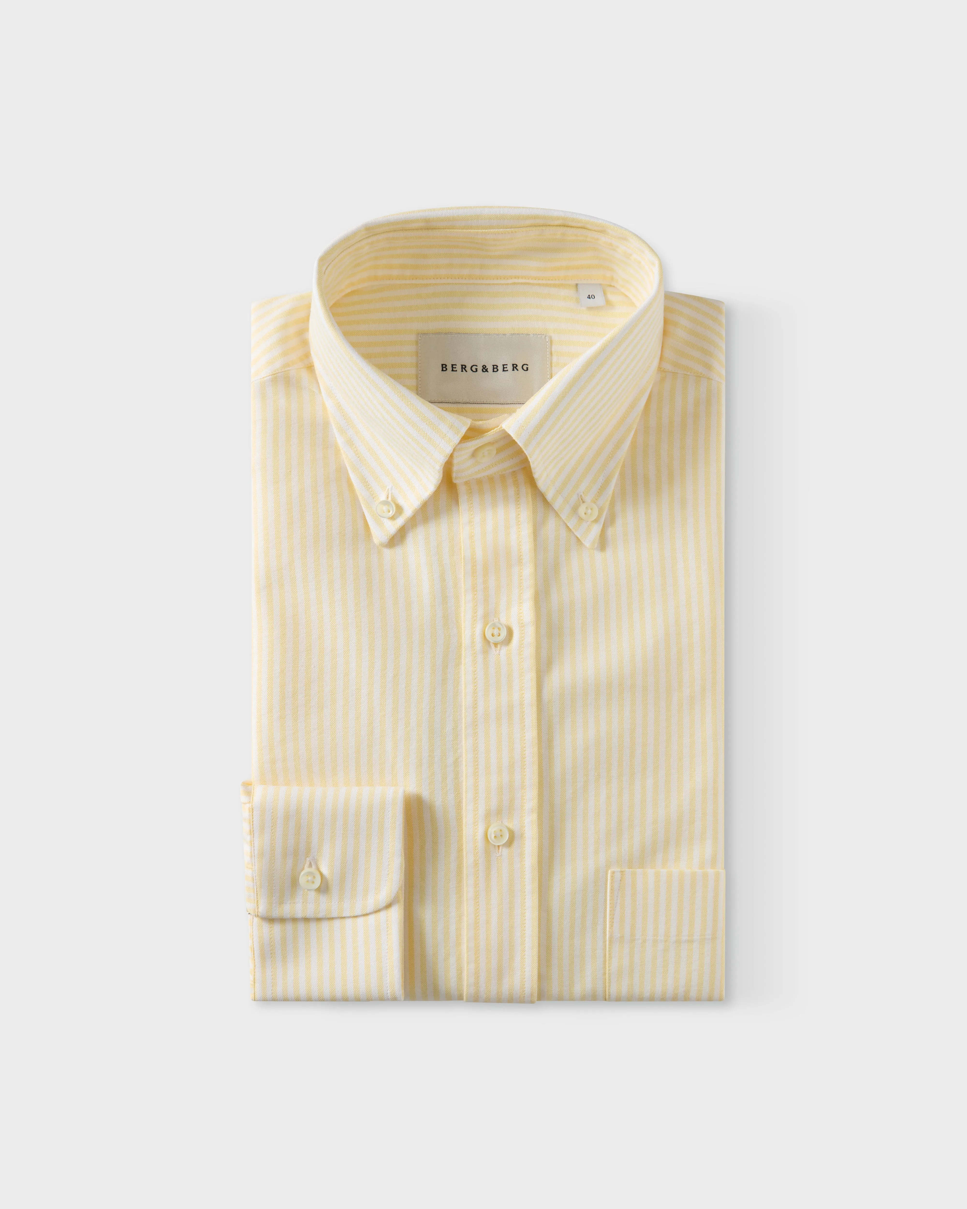 Ferdinand Oxford Button Down Shirt - White/Lemon sold by Berg & Berg product image thumbnail 3