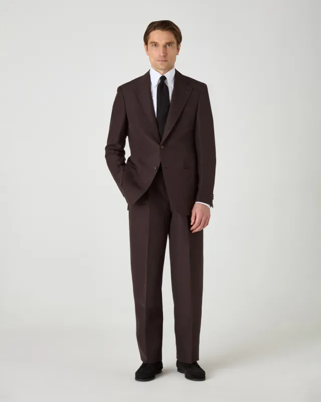 Dag Sport Wool/Linen Suit Jacket - Brown made by Berg & Berg