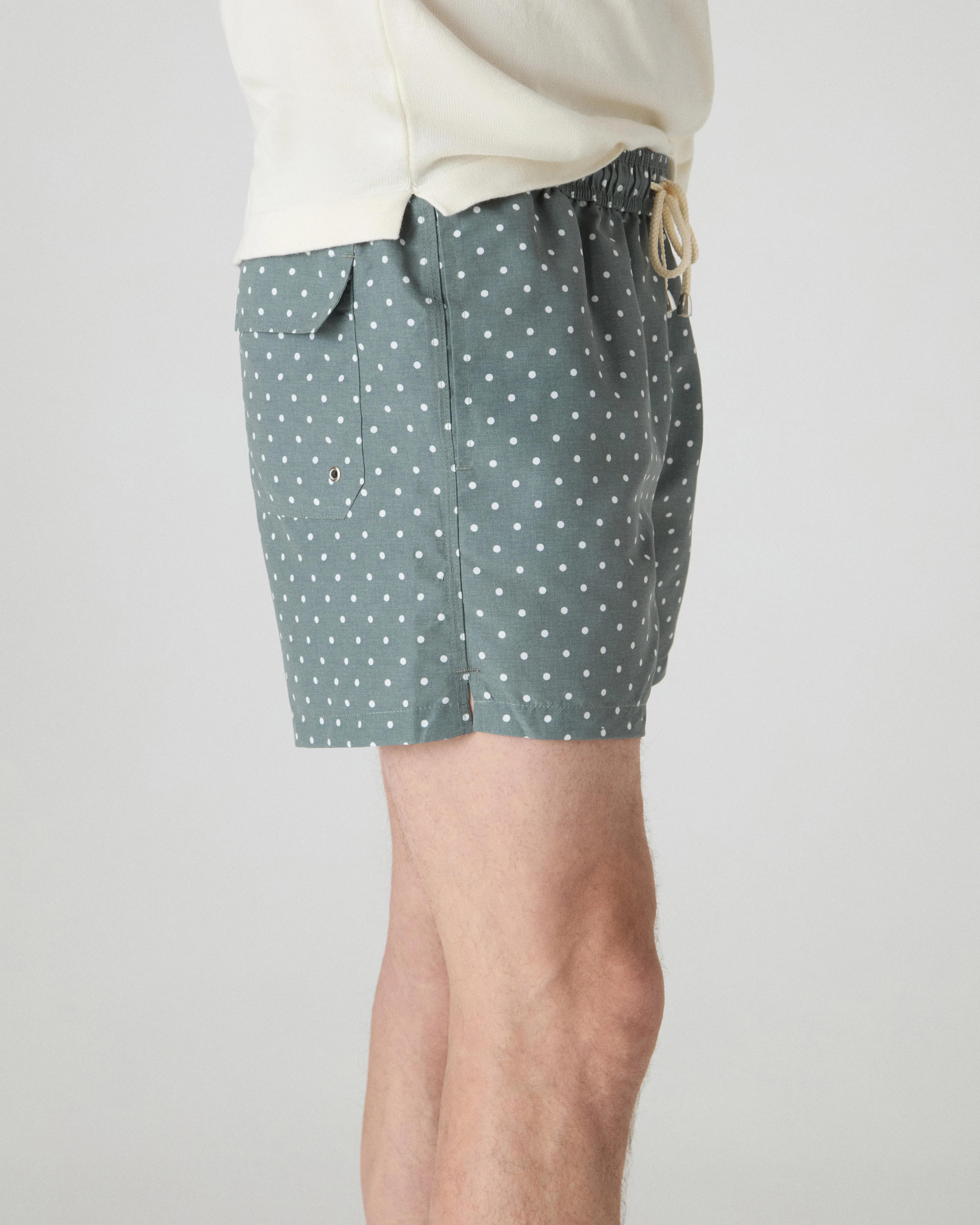 Alberto Swim Shorts - Olive/White Dots sold by Berg & Berg product image thumbnail 2