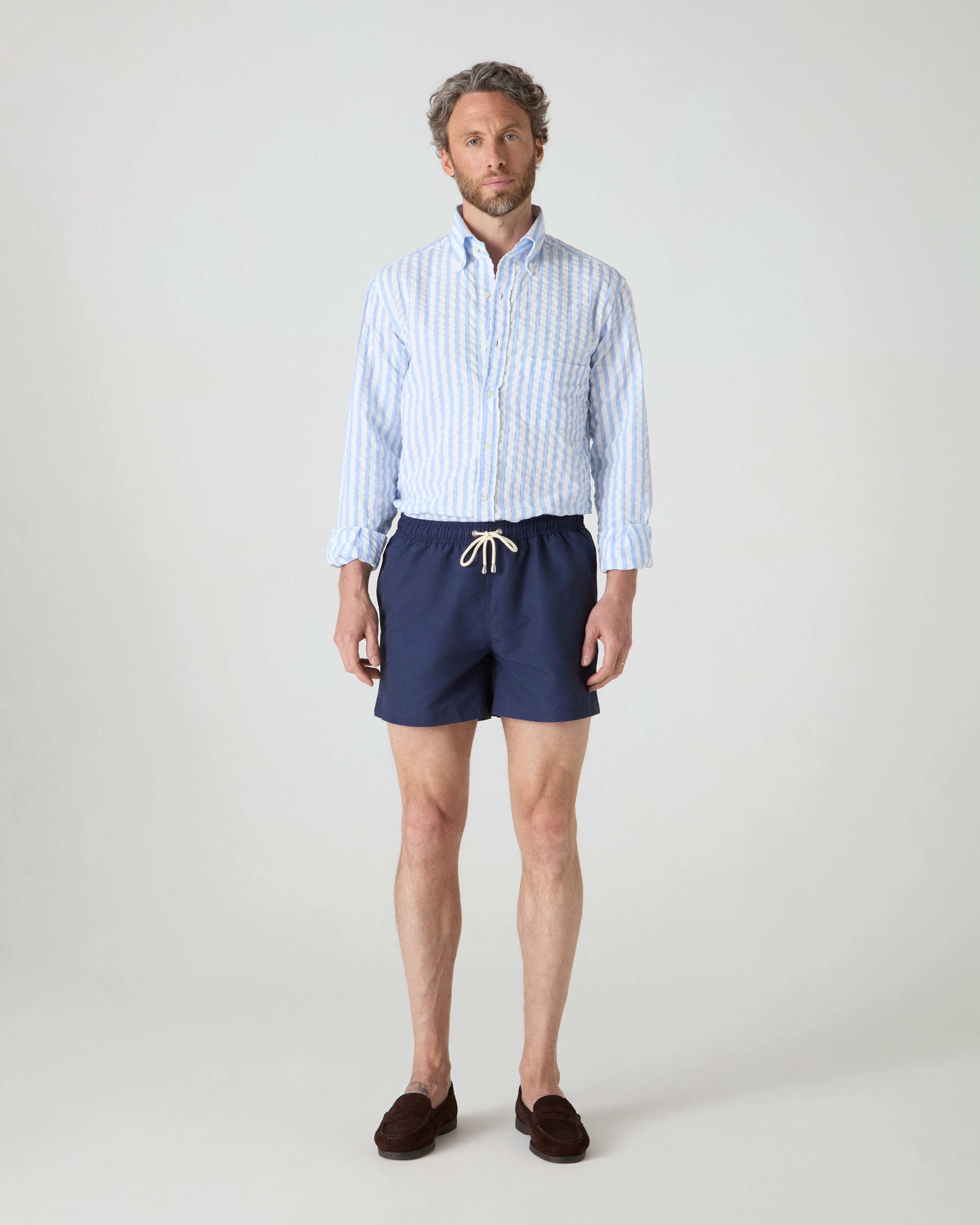 Alberto Swim Shorts - Navy sold by Berg & Berg