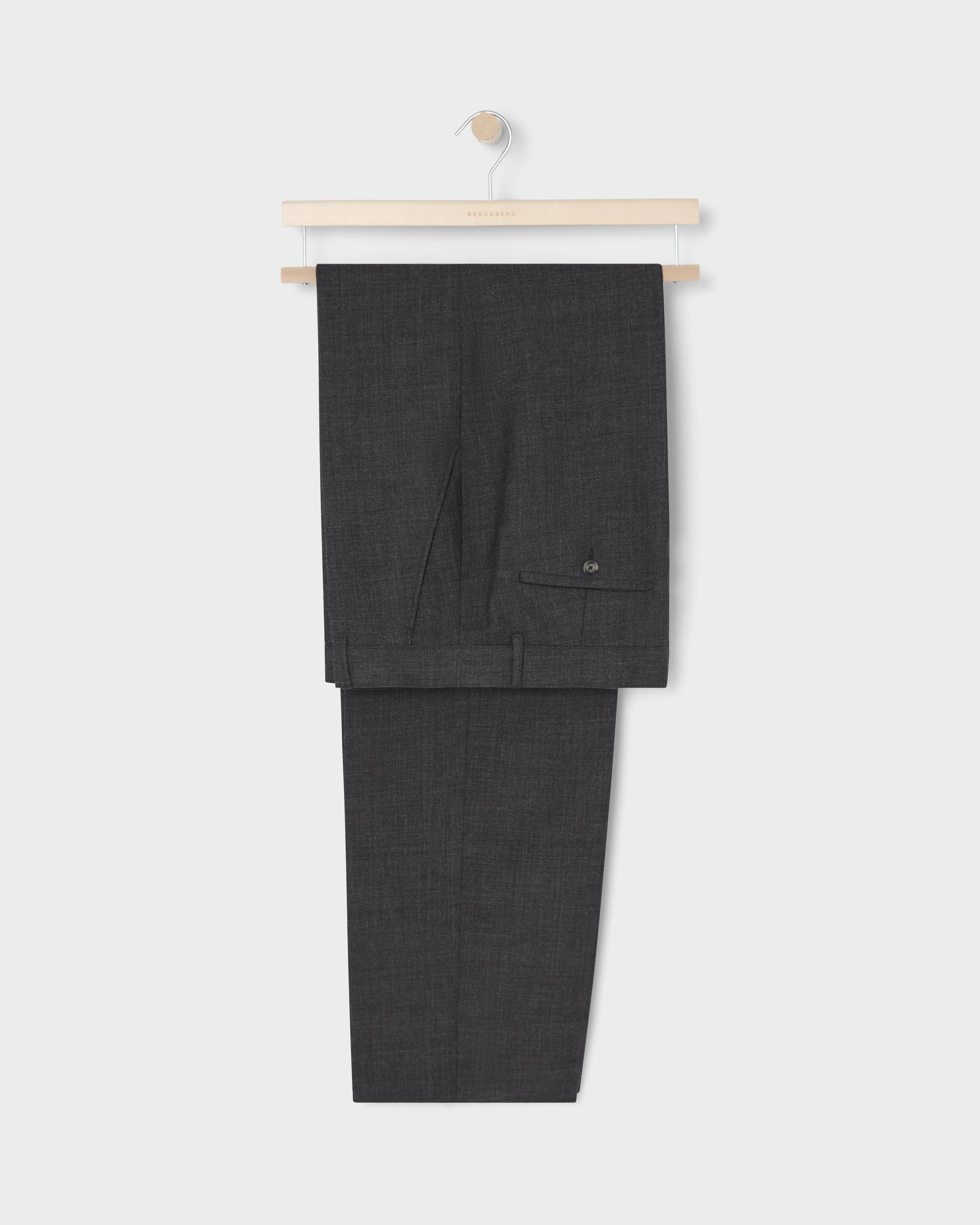 Alfredo High Twist Wool Trousers - Mid Grey sold by Berg & Berg product image thumbnail 4