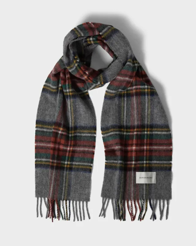 Wool Scarf - Grey Stewart made by Berg & Berg