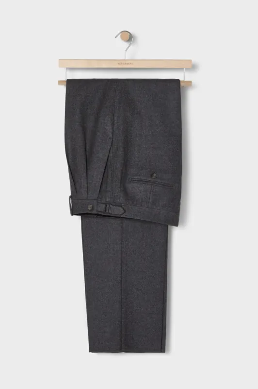 August Flannel Trousers - Mid Grey sold by Berg & Berg