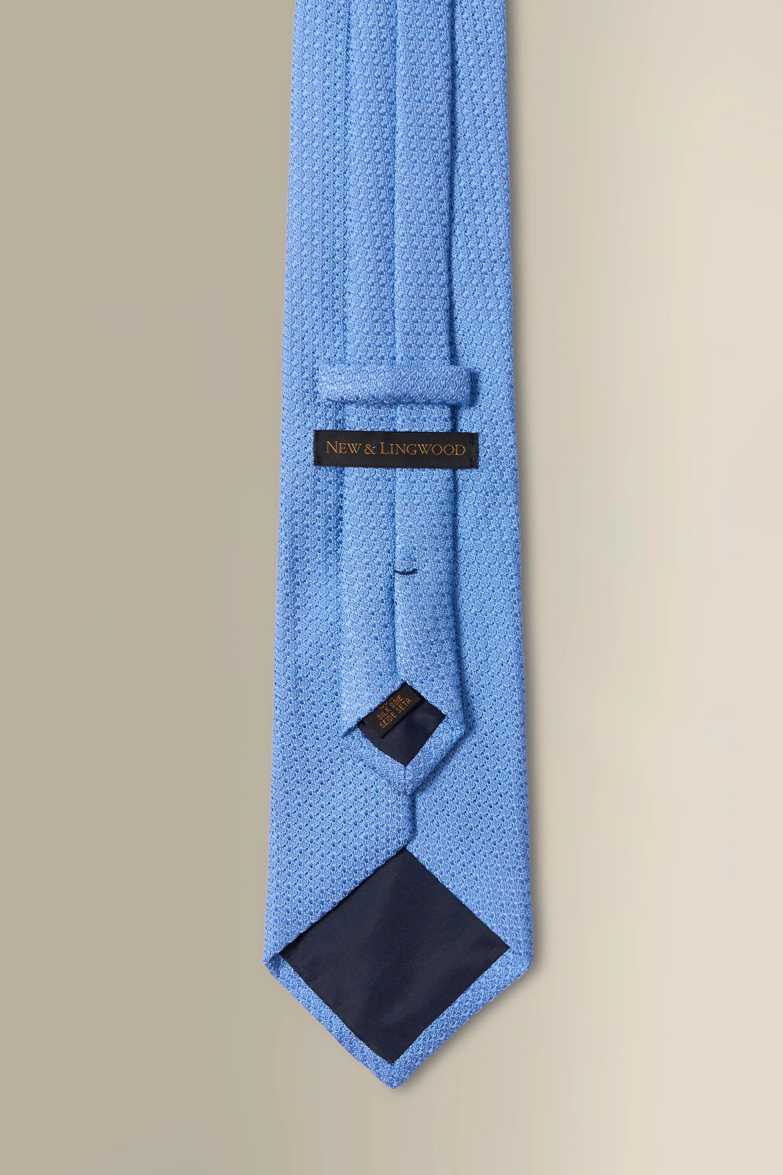 Light Blue Woven Grenadine Tie sold by New & Lingwood product image thumbnail 3