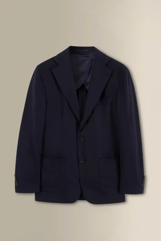 Navy Single Breasted Camel Hair Jacket sold by New & Lingwood