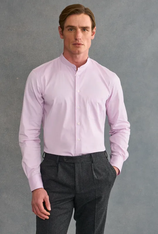 Pink Detachable Collar Standard Fit Oxford Shirt made by New & Lingwood