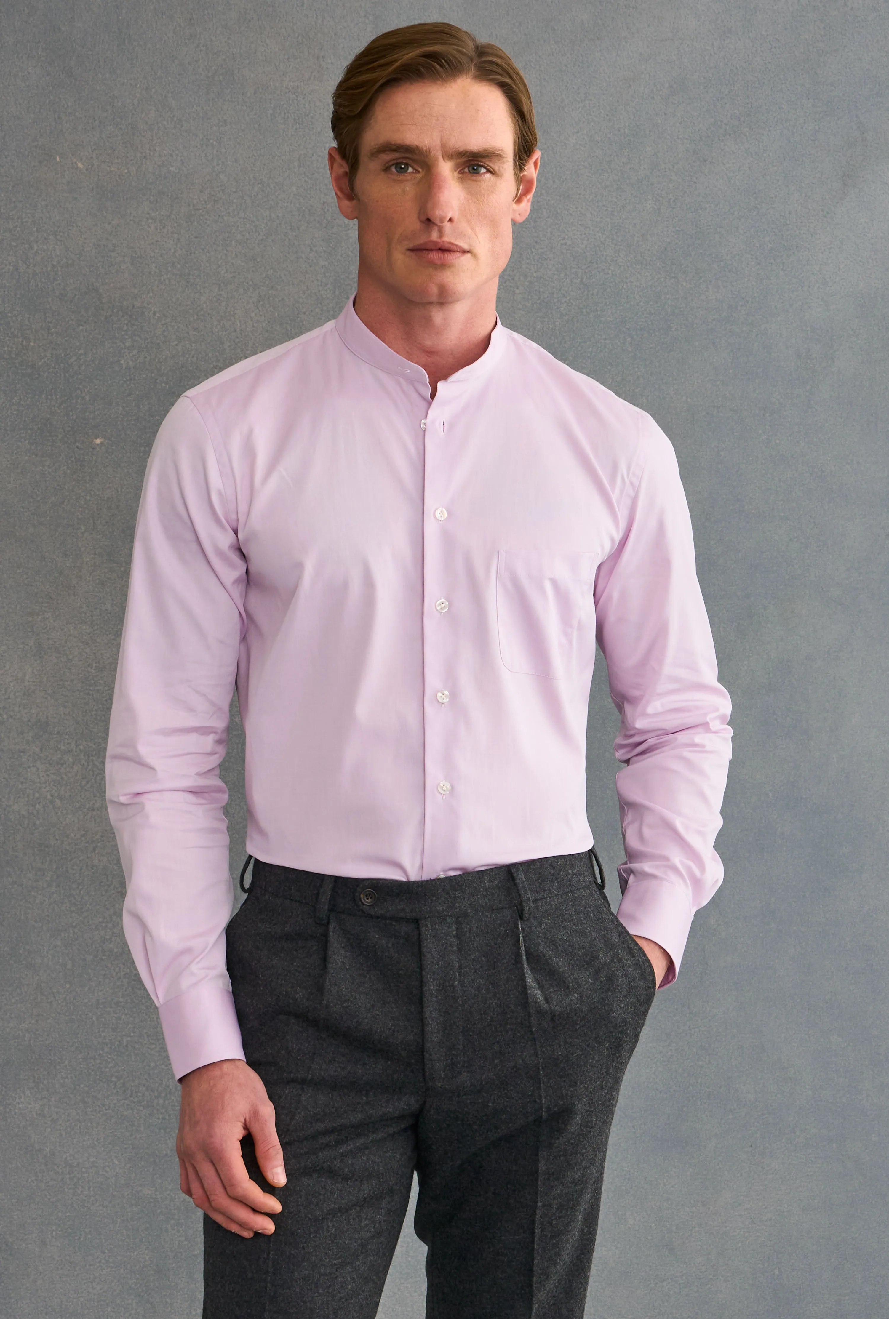 Pink Detachable Collar Standard Fit Oxford Shirt sold by New & Lingwood