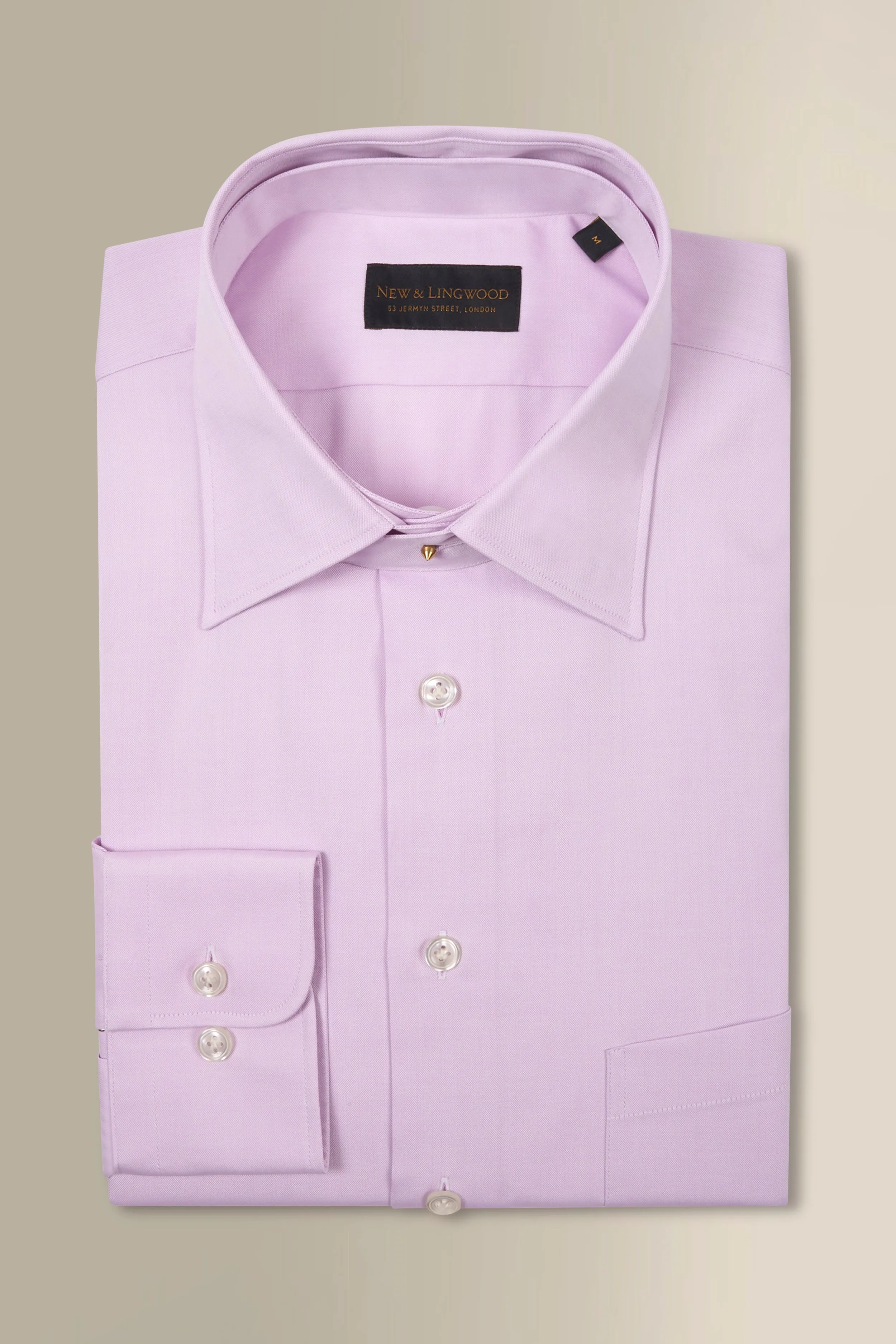 Pink Detachable Collar Standard Fit Oxford Shirt sold by New & Lingwood product image thumbnail 5