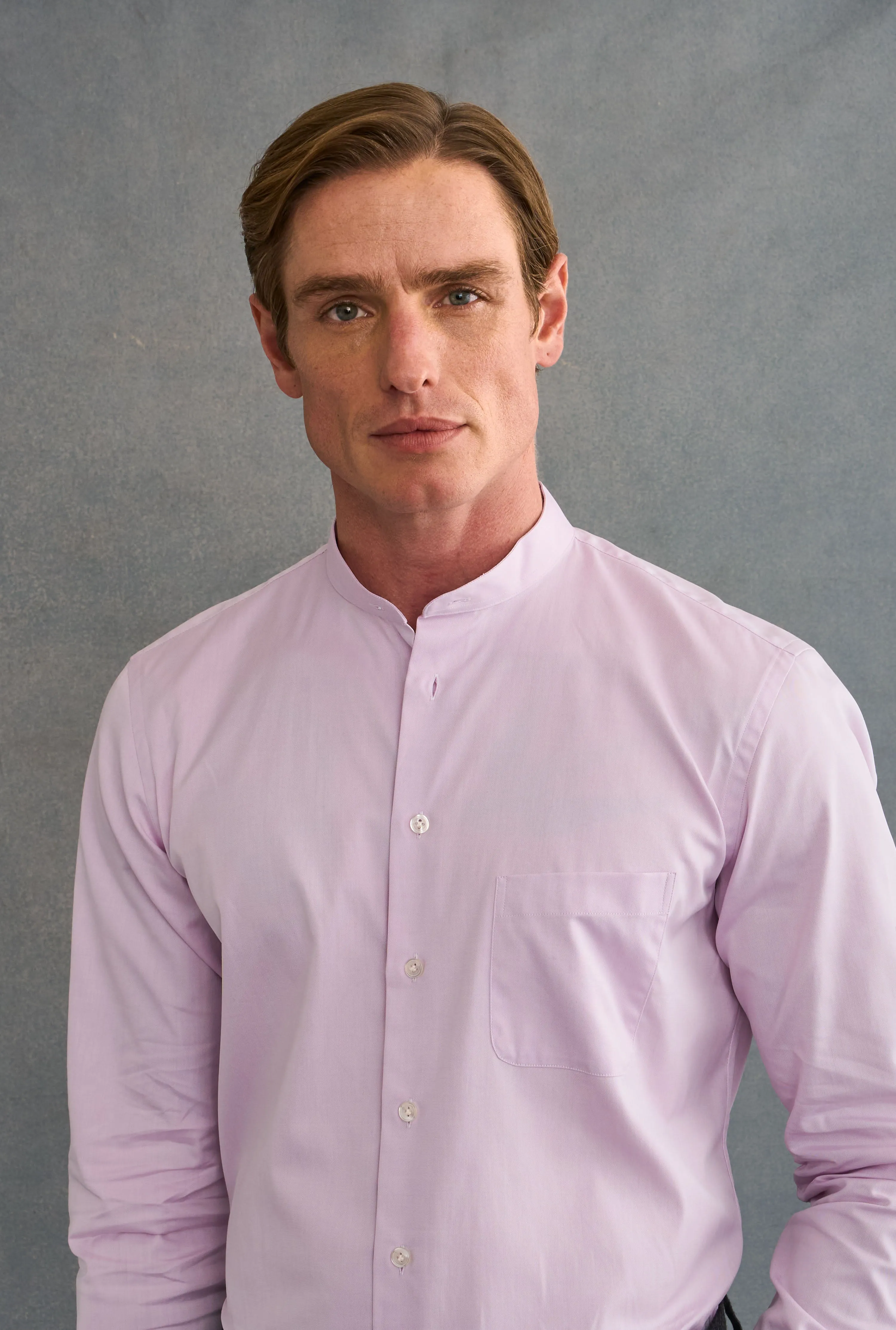 Pink Detachable Collar Standard Fit Oxford Shirt sold by New & Lingwood product image thumbnail 3