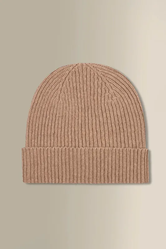 Camel Cashmere Beanie sold by New & Lingwood