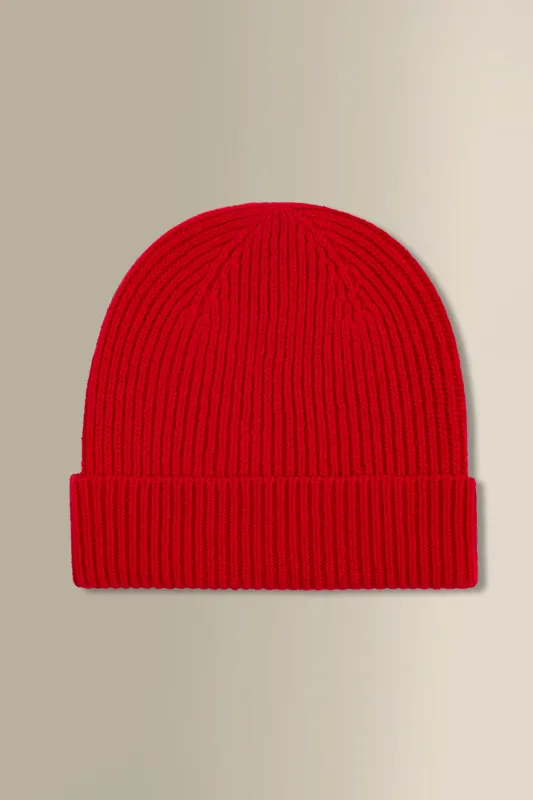 Red Cashmere Beanie sold by New & Lingwood