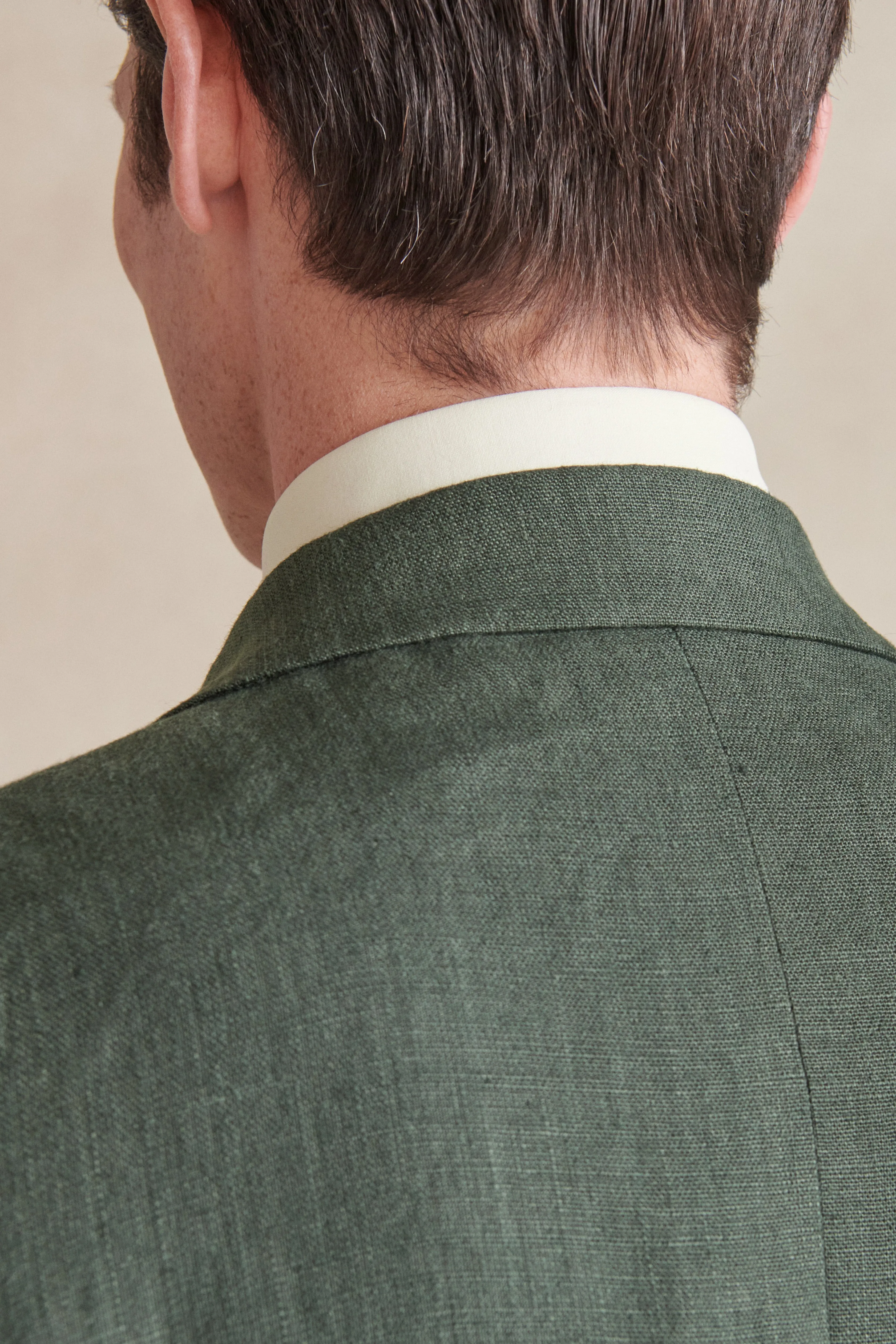 Green Double Breasted Linen Jacket sold by New & Lingwood product image thumbnail 3