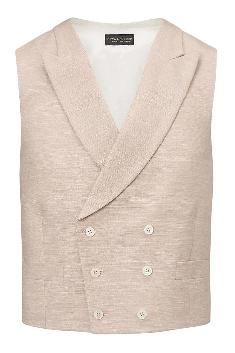 Pink Double Breasted Silk Waistcoat sold by New & Lingwood