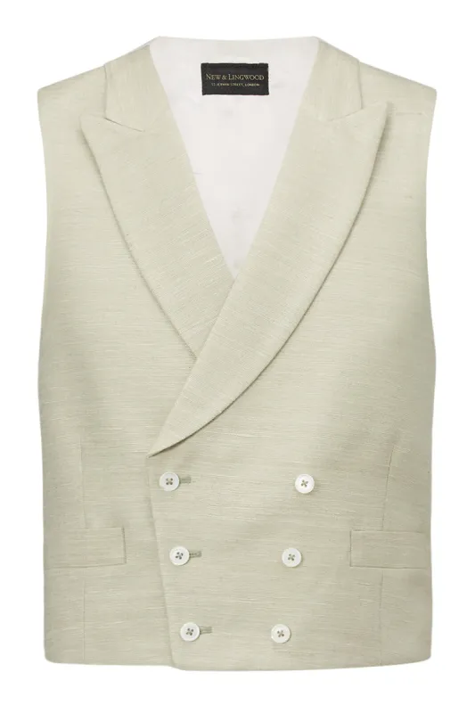 Green Double-Breasted Silk Waistcoat sold by New & Lingwood