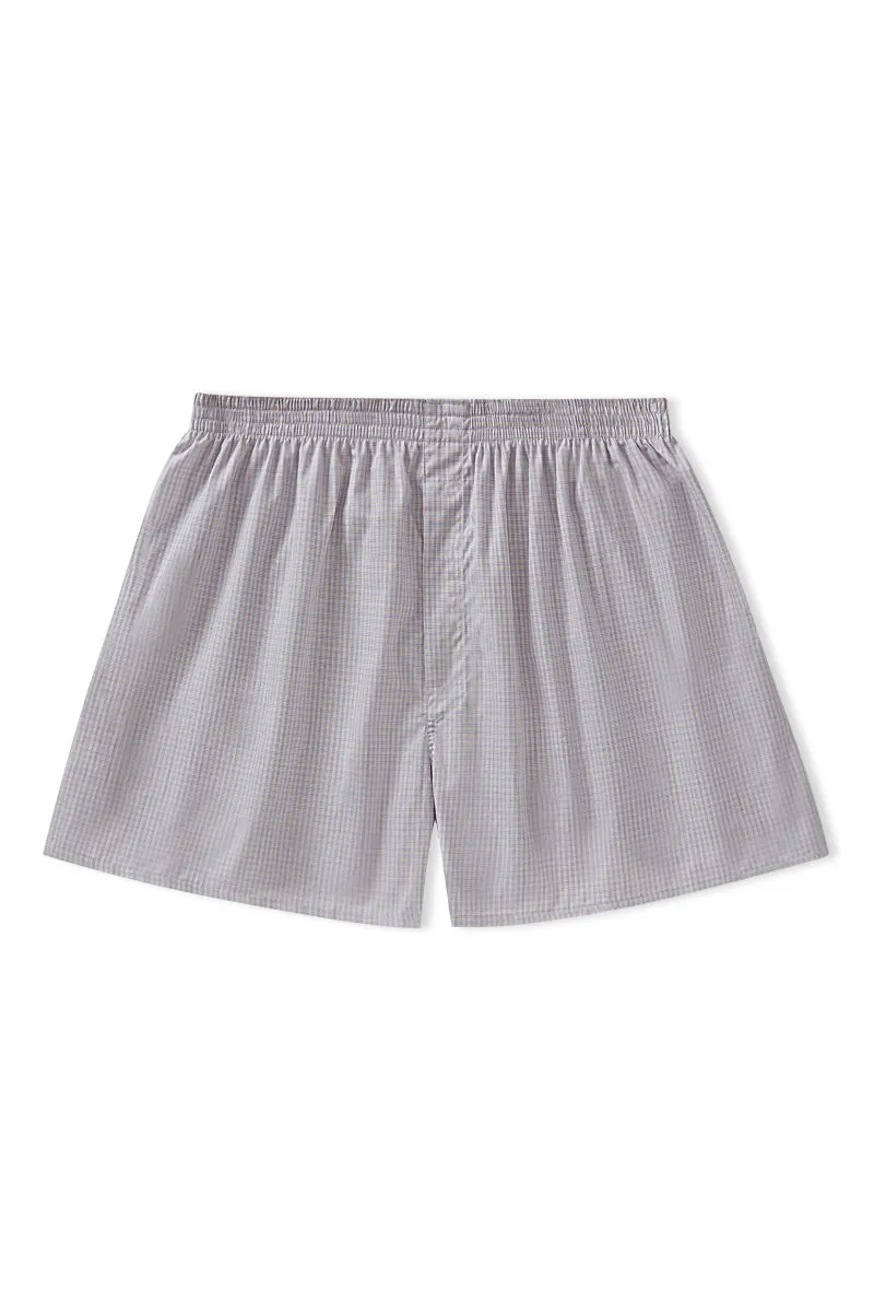 Blue & Yellow Check Cotton Boxer Shorts sold by New & Lingwood product image thumbnail 2