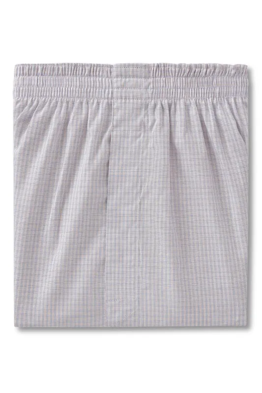 Blue & Yellow Check Cotton Boxer Shorts sold by New & Lingwood