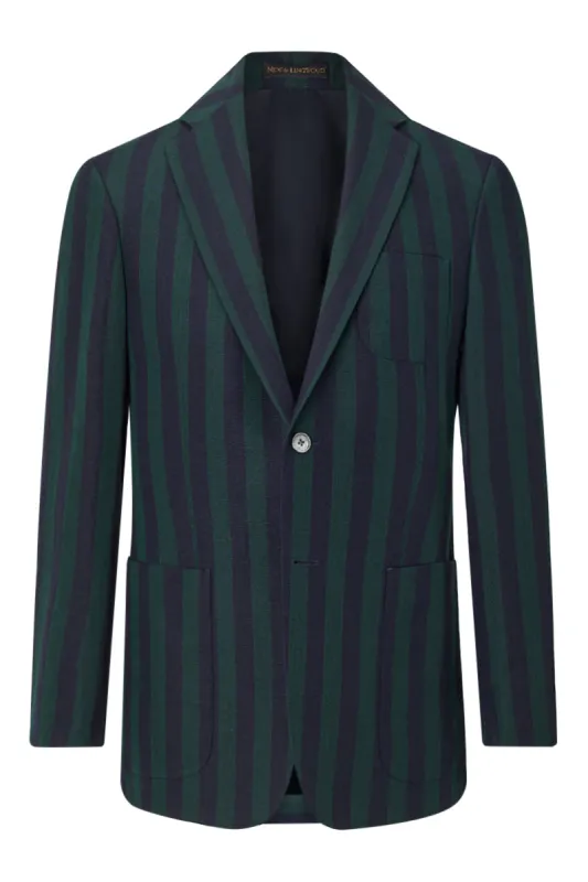 Green & Navy Stripe Single Breasted Jacket sold by New & Lingwood