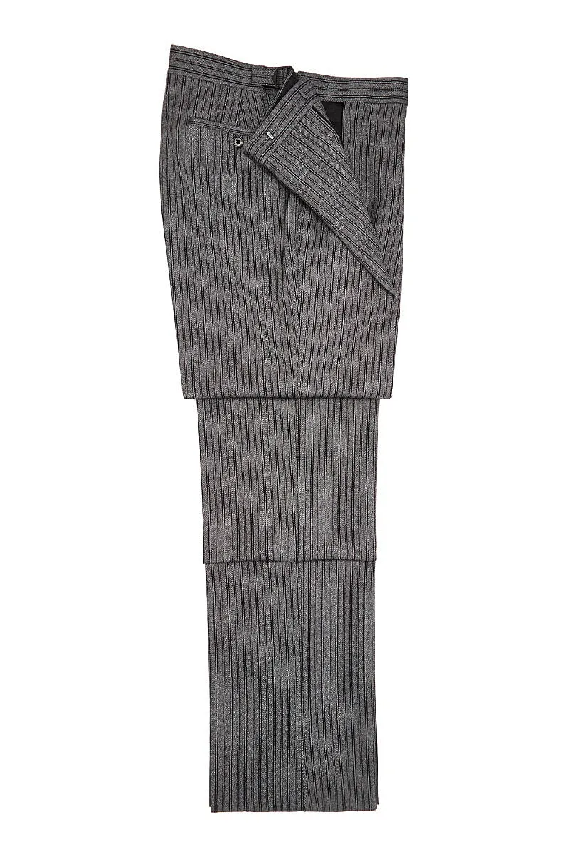 Black/Grey Morning Stripe Trousers sold by New & Lingwood product image thumbnail 2
