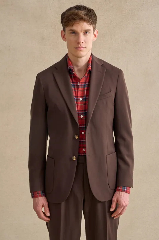 Brown Single Breasted Gabardine Jacket sold by New & Lingwood